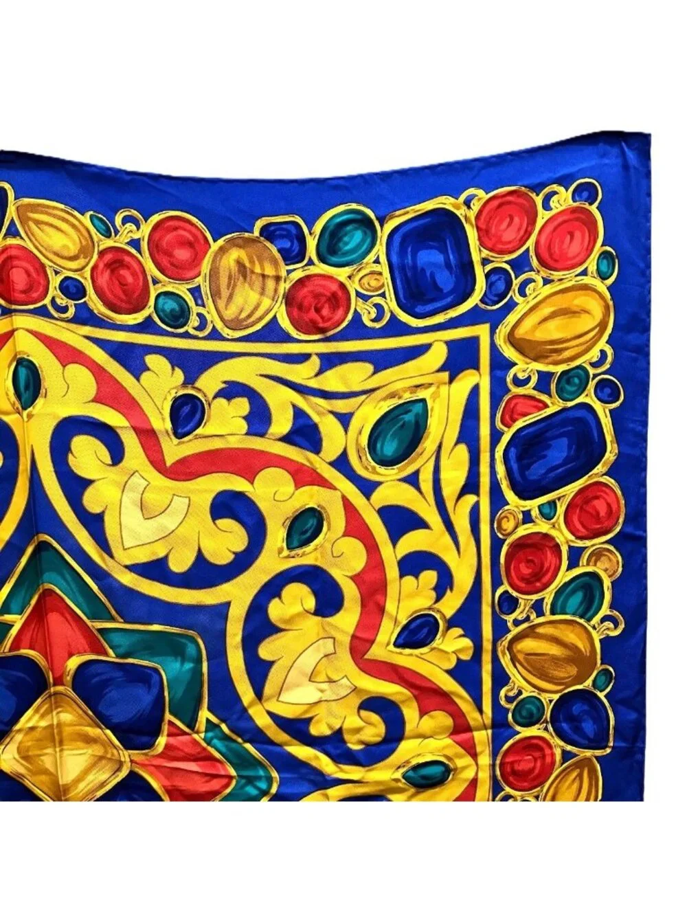 Chanel Scarf Silk Scarves Blue